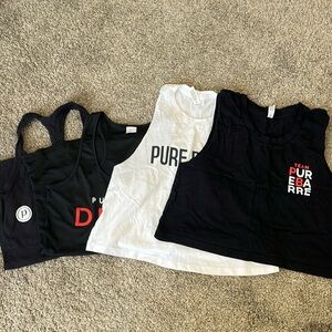 Pure Barre tank top (lot of four) team pure barre